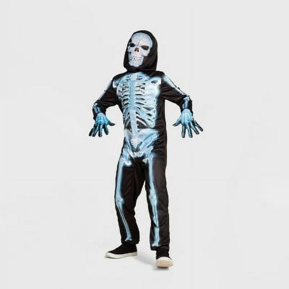 Hyde and Eek - Kids' X-Ray Skeleton Halloween Costume Jumpsuit - Medium - new